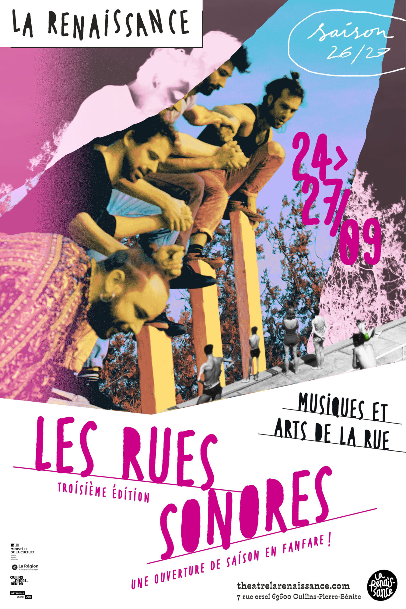 Les Rues Sonores 2026 - Week-end culturel dans les rues d'Oullins Pierre Bénite. Avec le Théâtre de la Renaissance et la MJC d'Oullins